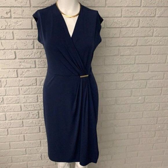 Michael Kors Faux Wrap Sleeveless Dress Size S - Picture 1 of 9